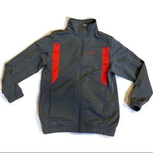 Nike Dri-Fit Track Jacket Gray Large L 14